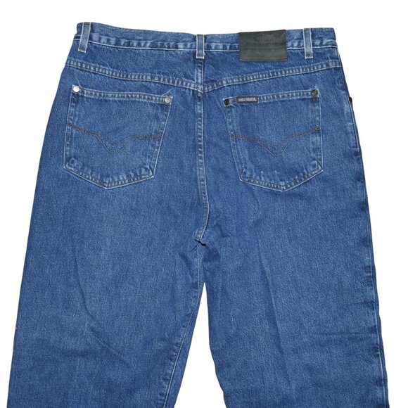 Harley Davidson Double Lined Jeans Mens Size 36x32 Biker Motorcylcle Denim EUC - Picture 6 of 13